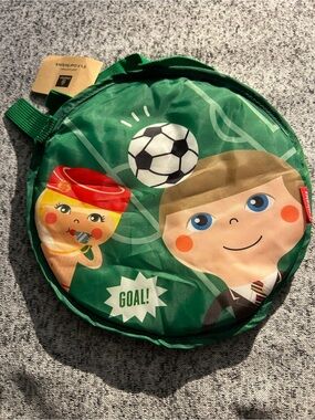 NWT Emirates "Fly With Me" Amenity Backpack “It’s A Goal” 10" Soccer Football